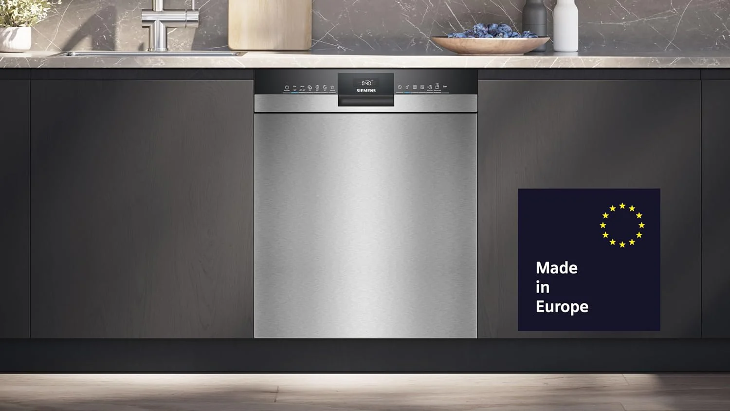 Siemens SN63EX06VE, iQ300 Smarter Geschirrspüler, Vollintegrierte Spülmaschine, 60 cm, Besteckschublade, Extra leise, varioSpeed, Automatische Türöffnung, Dreifach rackMatic, infoLight, intesiveZone