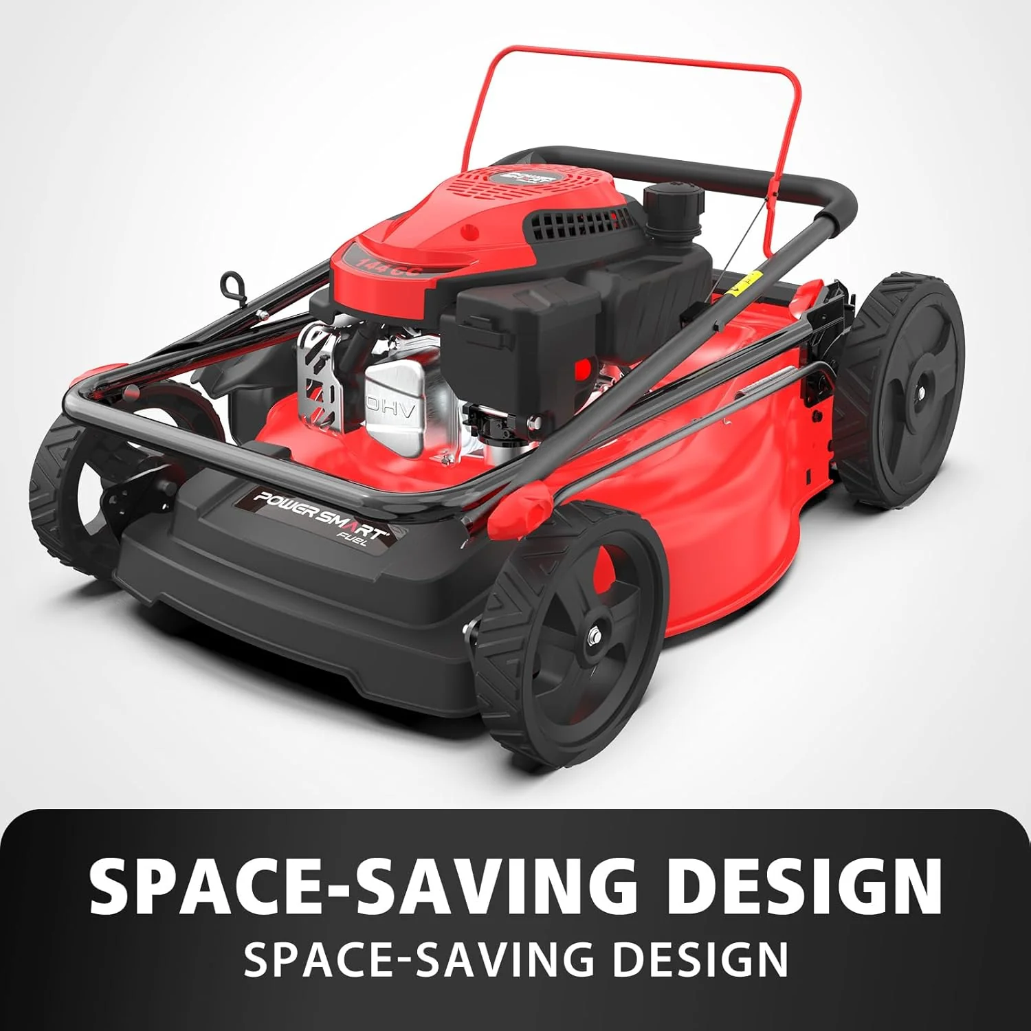 PowerSmart Gas Lawn Mower 21-Inch 144cc OHV Engine 3-in-1 Push Mower with Bagging