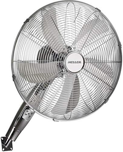 Heller 40cm Chrome Wall Fan with Remote Control