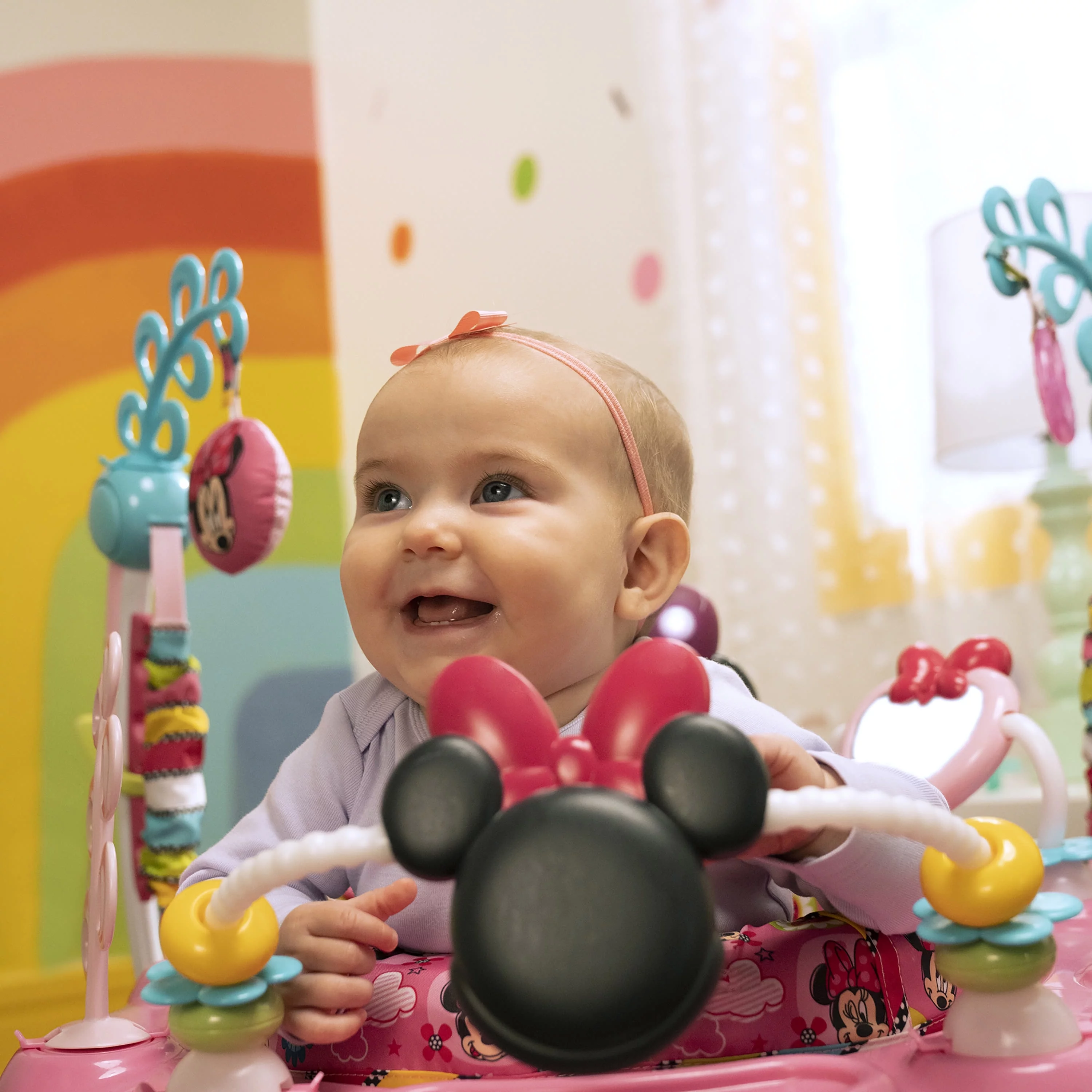 Bright Starts Disney Baby Minnie Mouse PeekABoo Activiteitenwip met Licht en Muziek, vanaf 6 maanden