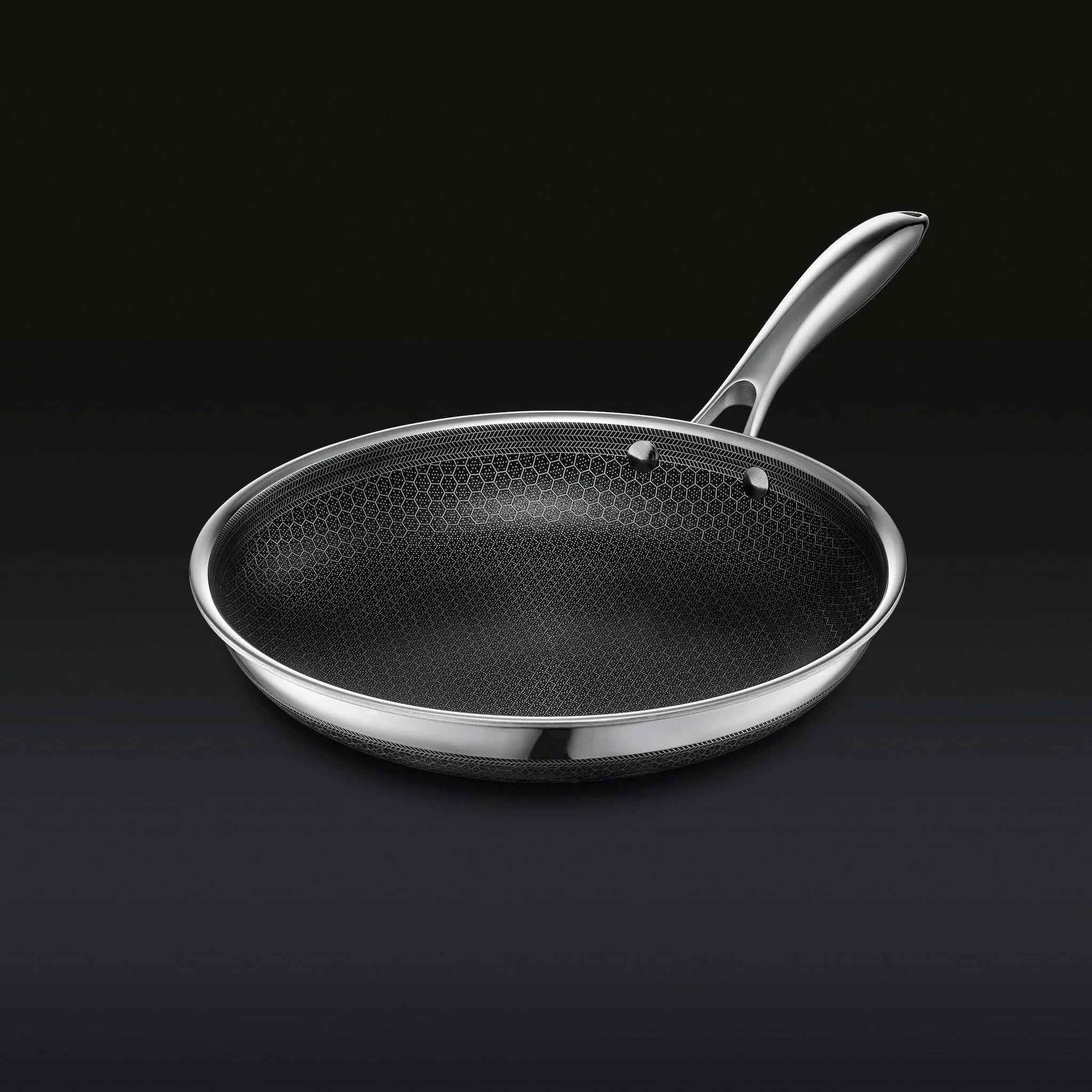 HexClad 6 Piece Hybrid Stainless Steel Cookware Pan Set