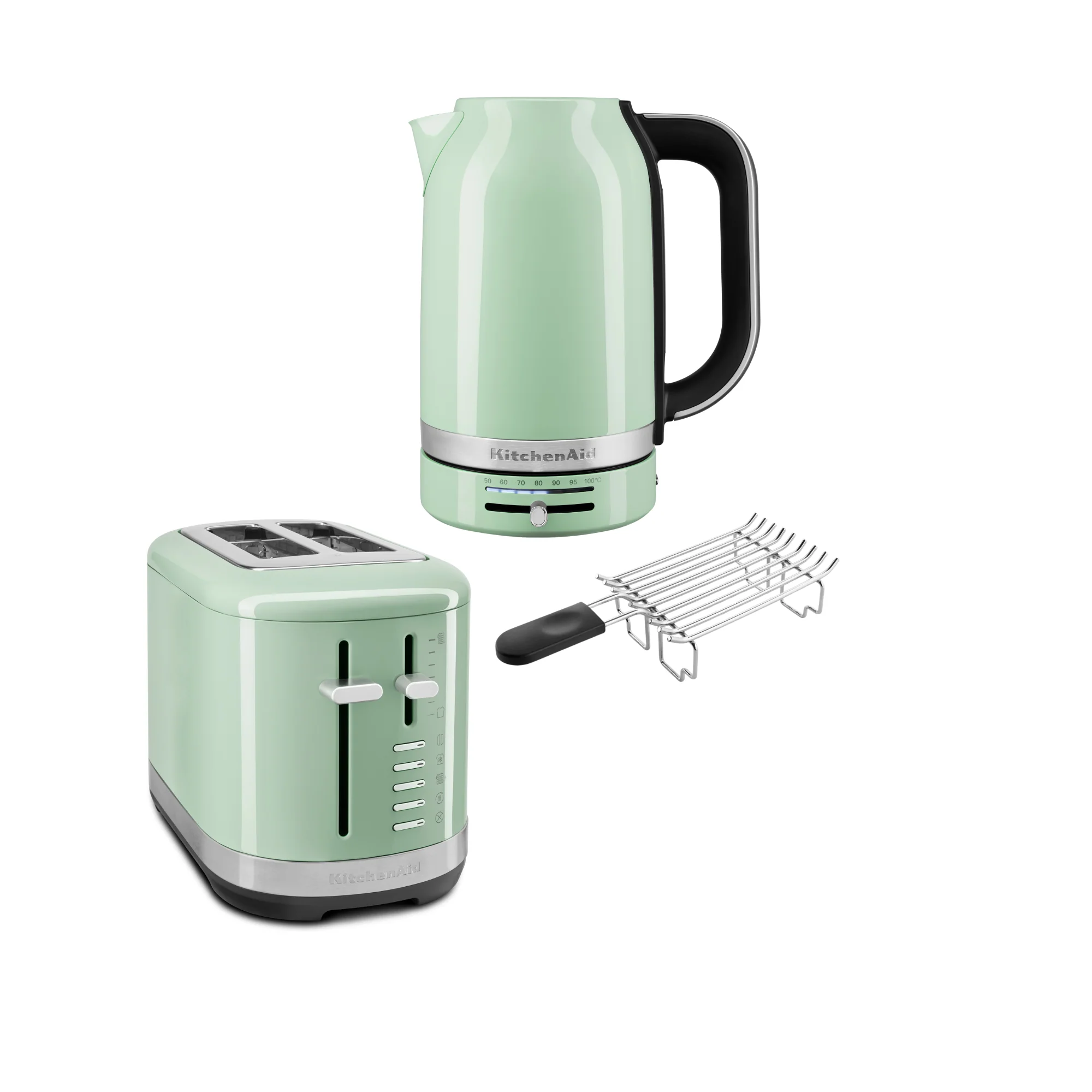 2025 KitchenAid Ontbijtpakket inclusief Waterkoker 5KEK1701, Toaster 5KMT2109 + Broodjeshouder