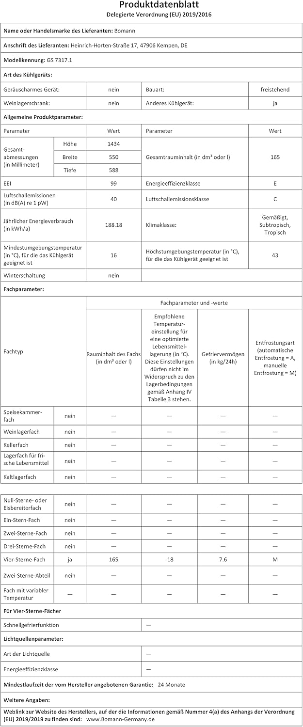 Bomann® großer Gefrierschrank freistehend | 165 Liter Nutzinhalt für Lebensmittel | 5 Schubladen | Freezer Eisschrank Froster | wechselbarer Türanschlag inkl. Eiswürfelschale | GS 7317.1 weiß