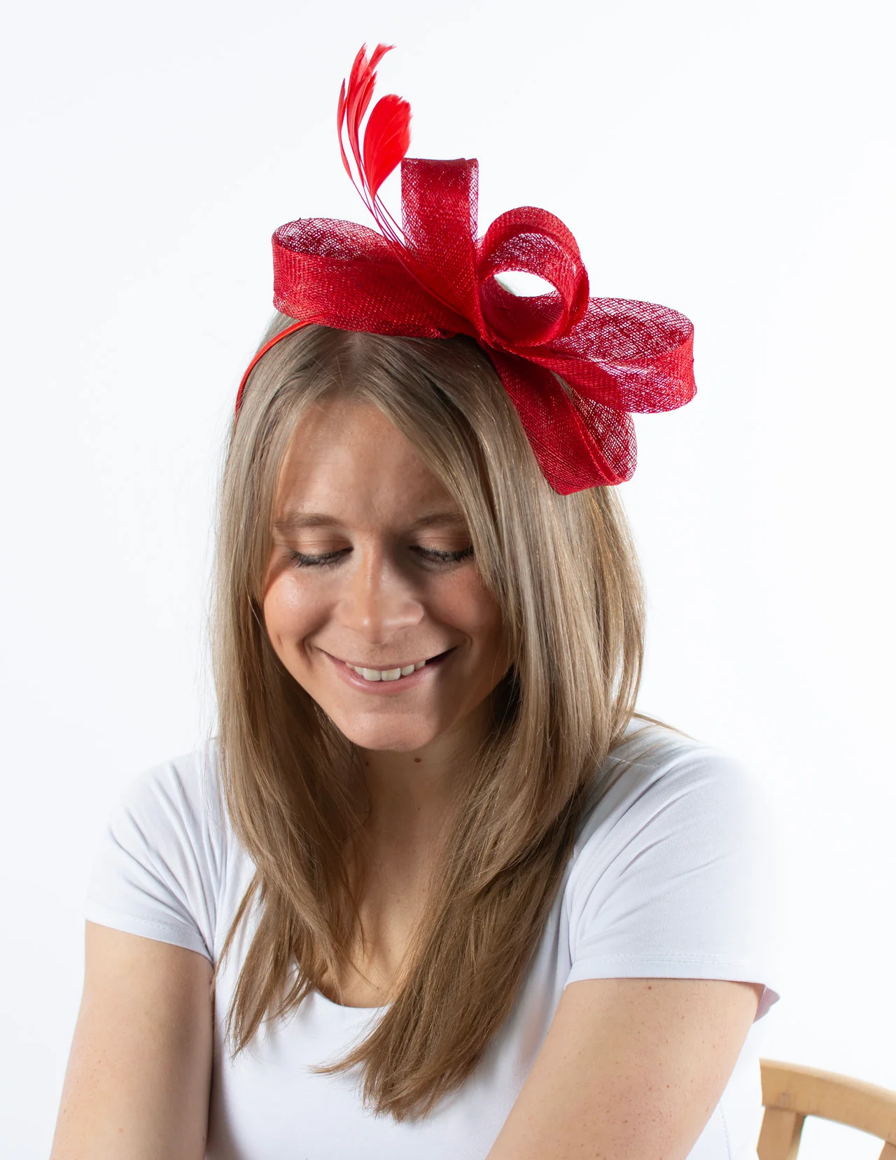 Fascinator | Feather Loop | Red