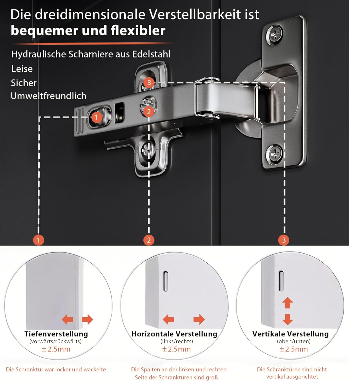 SVNR 90x65 cm Spiegelschrank Mit LED-Beleuchtung Fürs Badezimmer, 3-Türiger Badspiegelschrank Beleuchtung Mit Bluetooth, Touch-Schalter, Antibeschlag & Steckdose (Silber)
