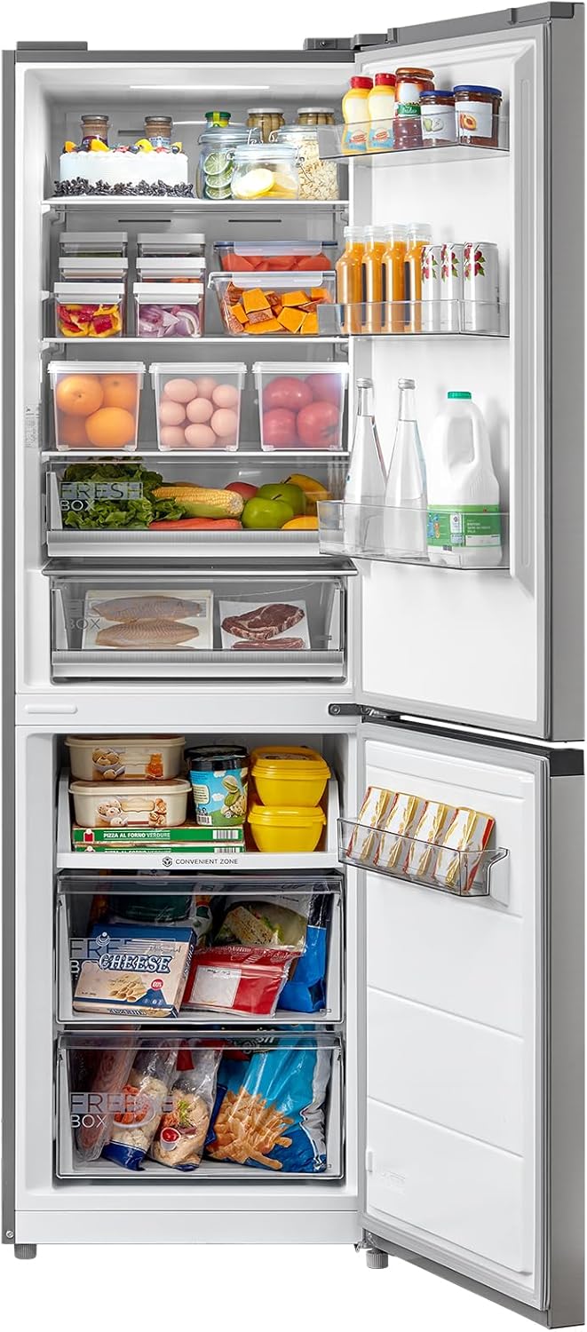 Midea MERB276FGE02A Fridge/Freezer Combination, 180 cm Height, NoFrost, Double Control, Super Cooling Function, 219 kWh per Year, Fridge Capacity 199 L, 71 L Freezer Capacity