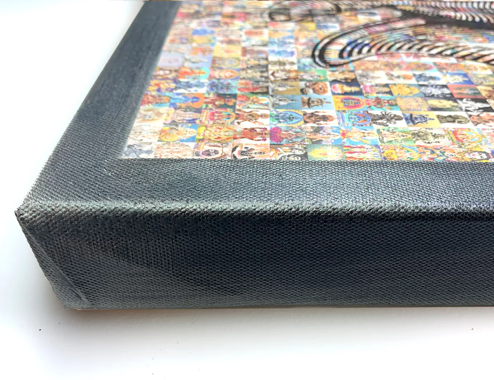 CUSTOM HAND-PAINTED EDGE in Metallic Pewter/Dark Silver