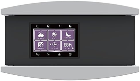 Aktobis Luftreiniger WDH-H3, 150 m³/h, 4-fach Filtersystem mit Ionisator & Luftsensor, Metallgehäuse, Touch-Panel und LCD-Display - für Wohnräume, Schlafzimmer & Büro