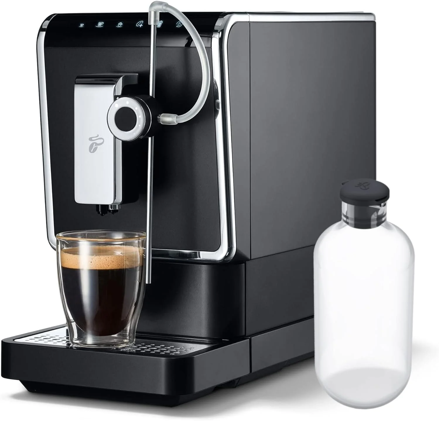 Tchibo volautomatisch koffiezetapparaat Esperto Pro met One Touch-functie voor Caff�� Crema, espresso en melkspecialiteiten, antraciet
