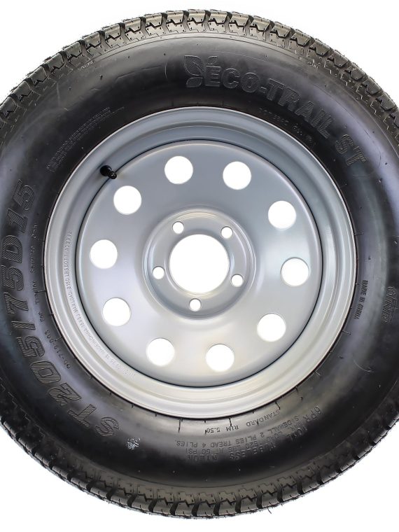 2025 Aanhangerband op Velg ST205/75D15 F78-15 205/75-15 LRC 5-Gaats Wiel Zilver