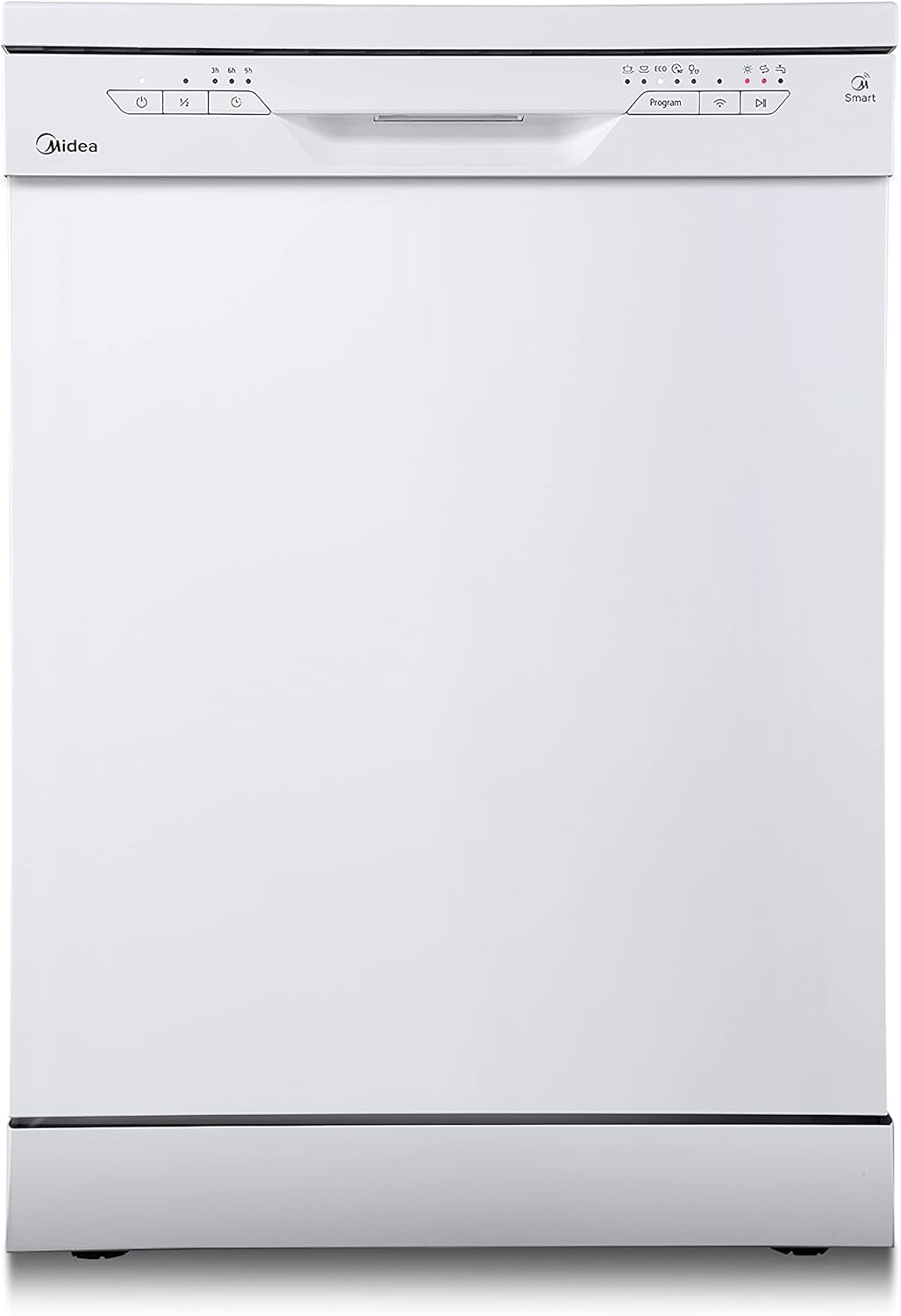 Midea Geschirrspüler Unterbau MDWEU1435XSS-W, 14 Maßgedecke, Spülmaschine 60 cm Teilintegrierbar mit WIFI, Extra Trocknung, 7 Programme, 47dB, 0-24h Startzeitverzögerung, Inox