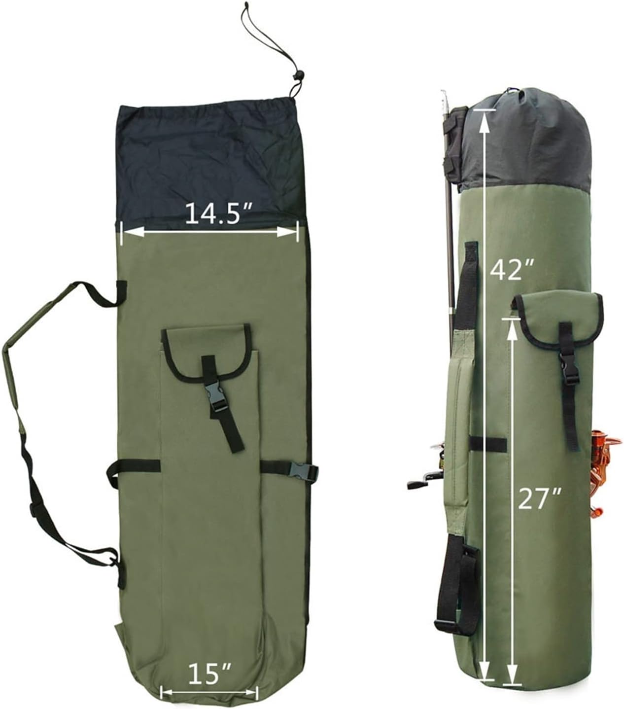 Aufbewahrungstasche für Angelgeräte Fischerbox Tragbare Multifunktions-Nylon Angelrute-Tasche Casetackle-Tools Storage Fishing Toolbox Rutentaschen (Color : A)