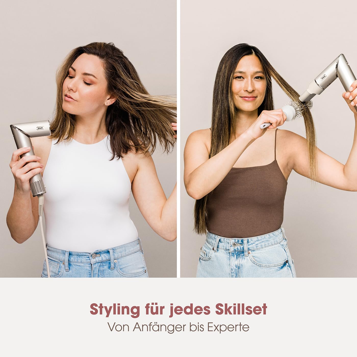 Shark FlexStyle 5-in-1 Luftstyler & Haartrockner, Auto-Wrap-Lockenaufsatz, Paddle-Bürste, Ovalbürste, Konzentrator, Diffusor, Aufbewahrungskoffer, Keine Hitzeschäden, Schwarz/Roségold, HD440EU