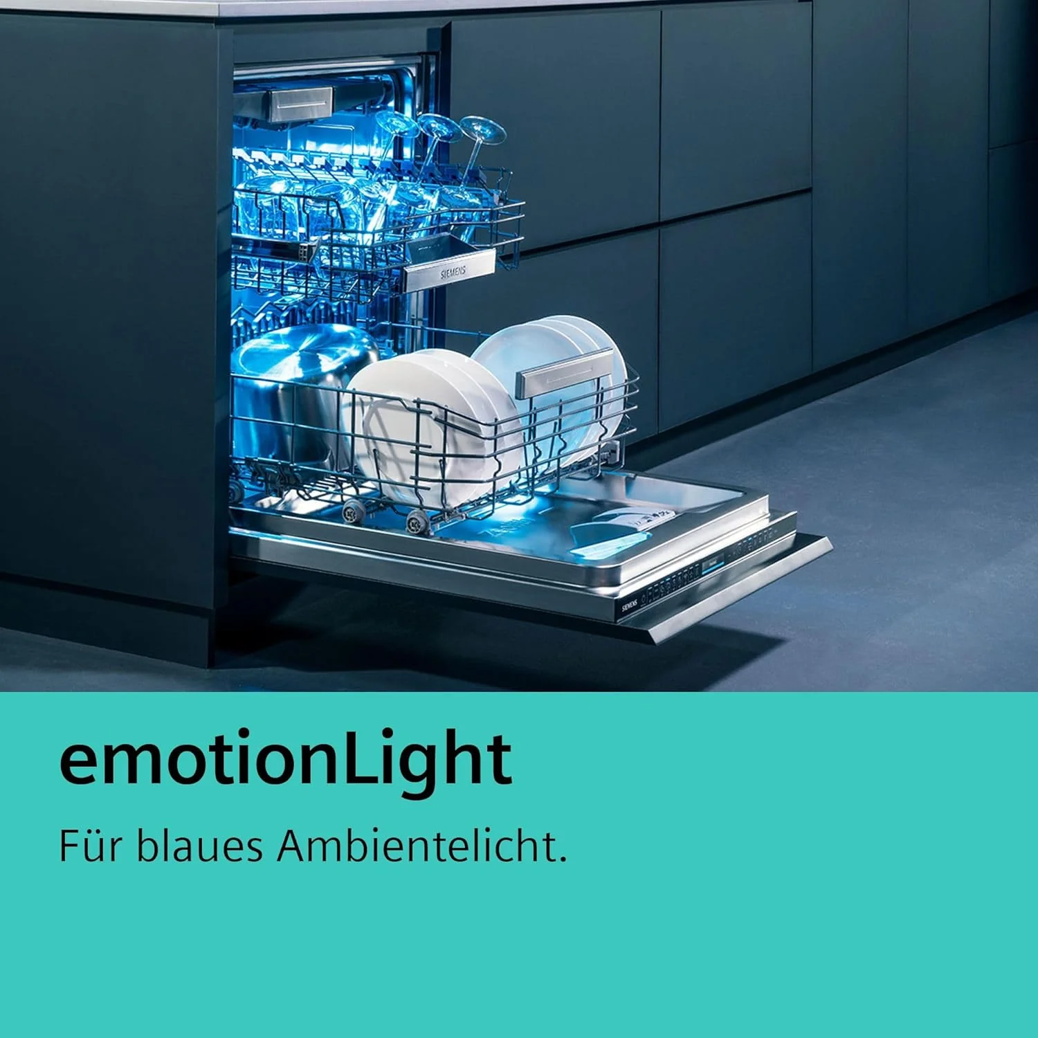 Siemens SN63EX06VE, iQ300 Smarter Geschirrspüler, Vollintegrierte Spülmaschine, 60 cm, Besteckschublade, Extra leise, varioSpeed, Automatische Türöffnung, Dreifach rackMatic, infoLight, intesiveZone