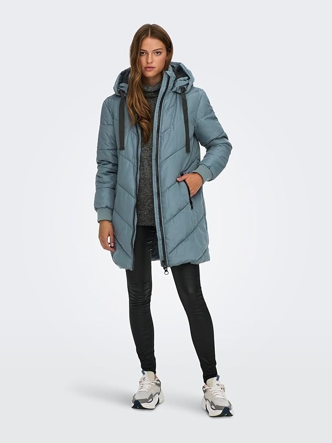 JDY Damen JDYSKYLAR Padded HOOD JACKET
