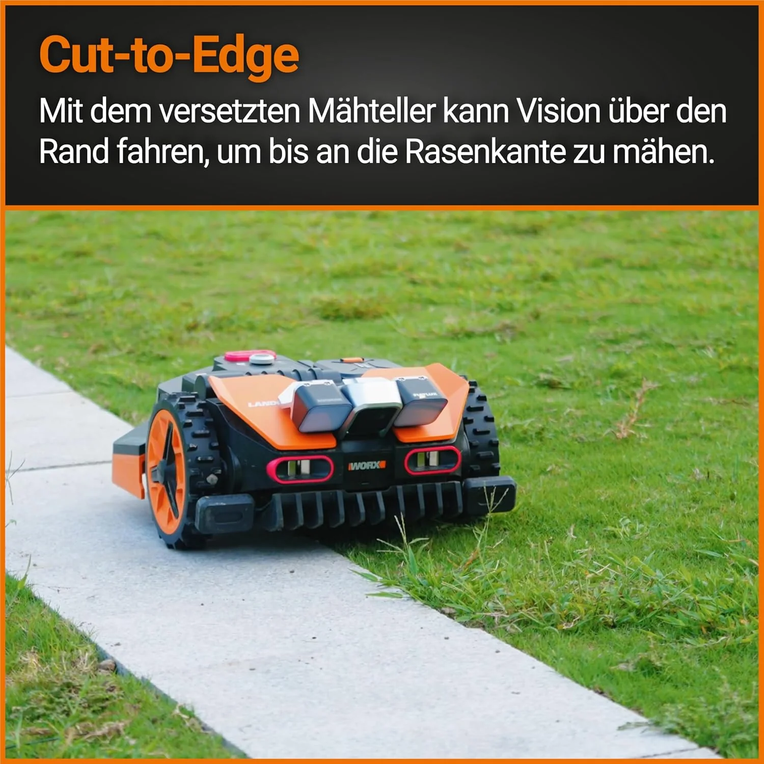 WORX Landroid M WR141E robotmaaier/accugrasmaaier voor kleine tuinen tot 500 m2/zelfrijdende grasmaaier voor een nette gazonsnit, veelkleurig
