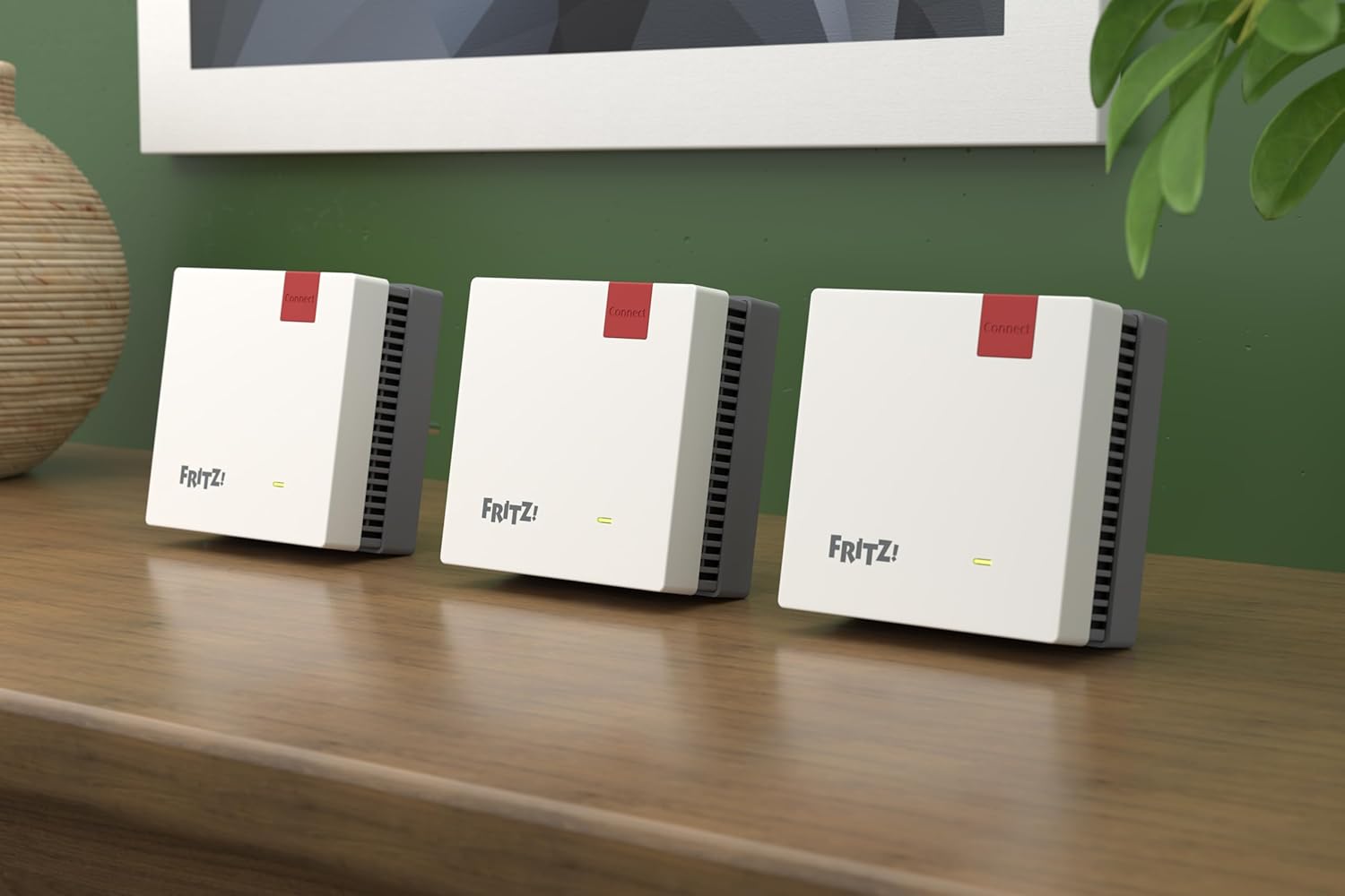 FRITZ!Mesh Set 1700 3er-Set | schnelles Wi-Fi 7 bis zu 3.600 MBit/s | WLAN-Abdeckung für 5-7 Räume | ideal für Internetrouter oder Glasfasermodem (ONT) | einfache Einrichtung | Made in Europe
