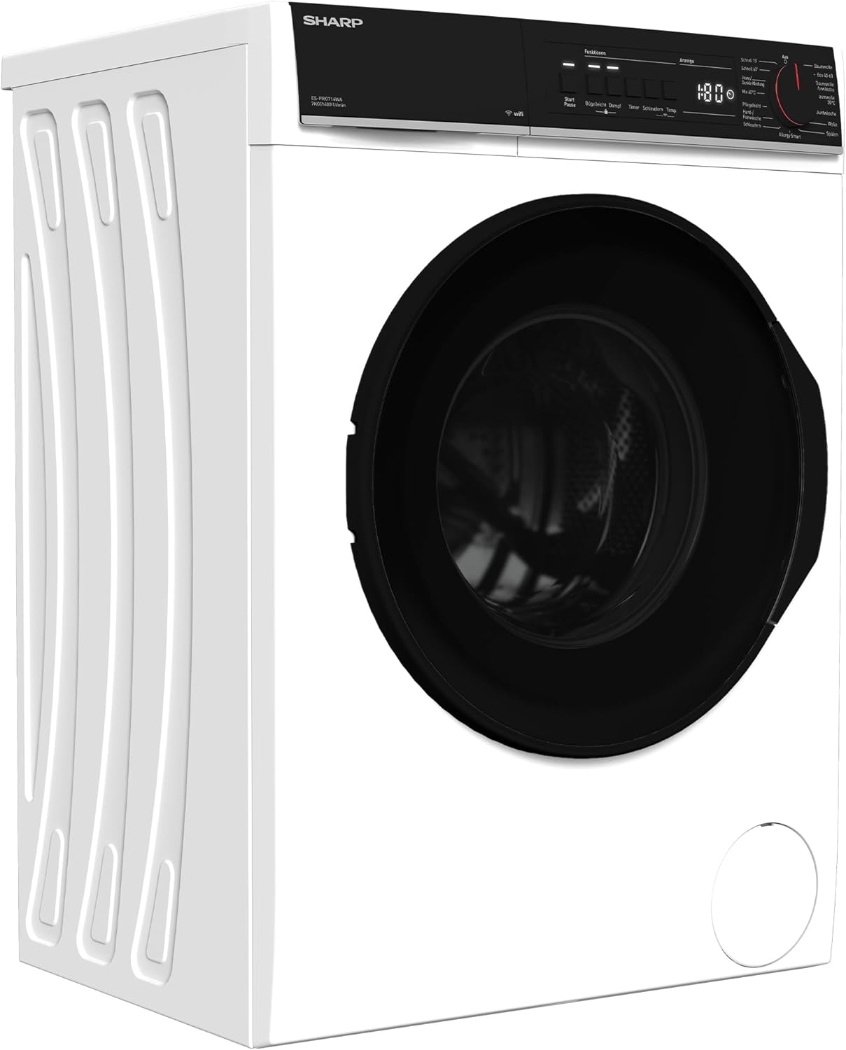 SHARP ES-PRO714WA-DE Waschmaschine Frontlader, 7 kg, 1400 U/min, Aquastop, WIFI, Dampftechnologie
