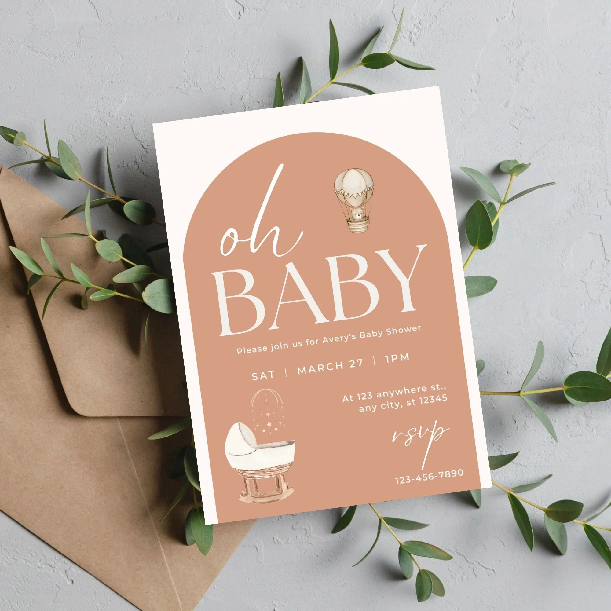 Minimalist Baby Shower Invitation Print Bundle, Chic Baby Shower, Digital Baby Shower Invitation, Baby Shower Games