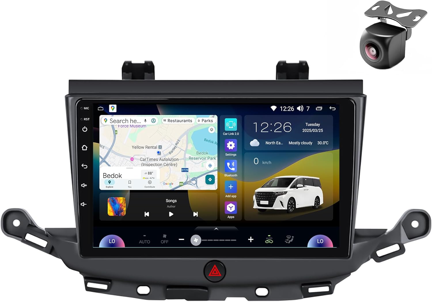 Android 14 Autoradio für Opel GrandLand X Astra K 2015 2016 2017 2018-2021 GPS Navigation 9 Zoll Kapazitiver Touchscreen Auto Stereo Mit Lüfter SWC FM RDS Carplay Android Auto (M200S 8core 2+32G)