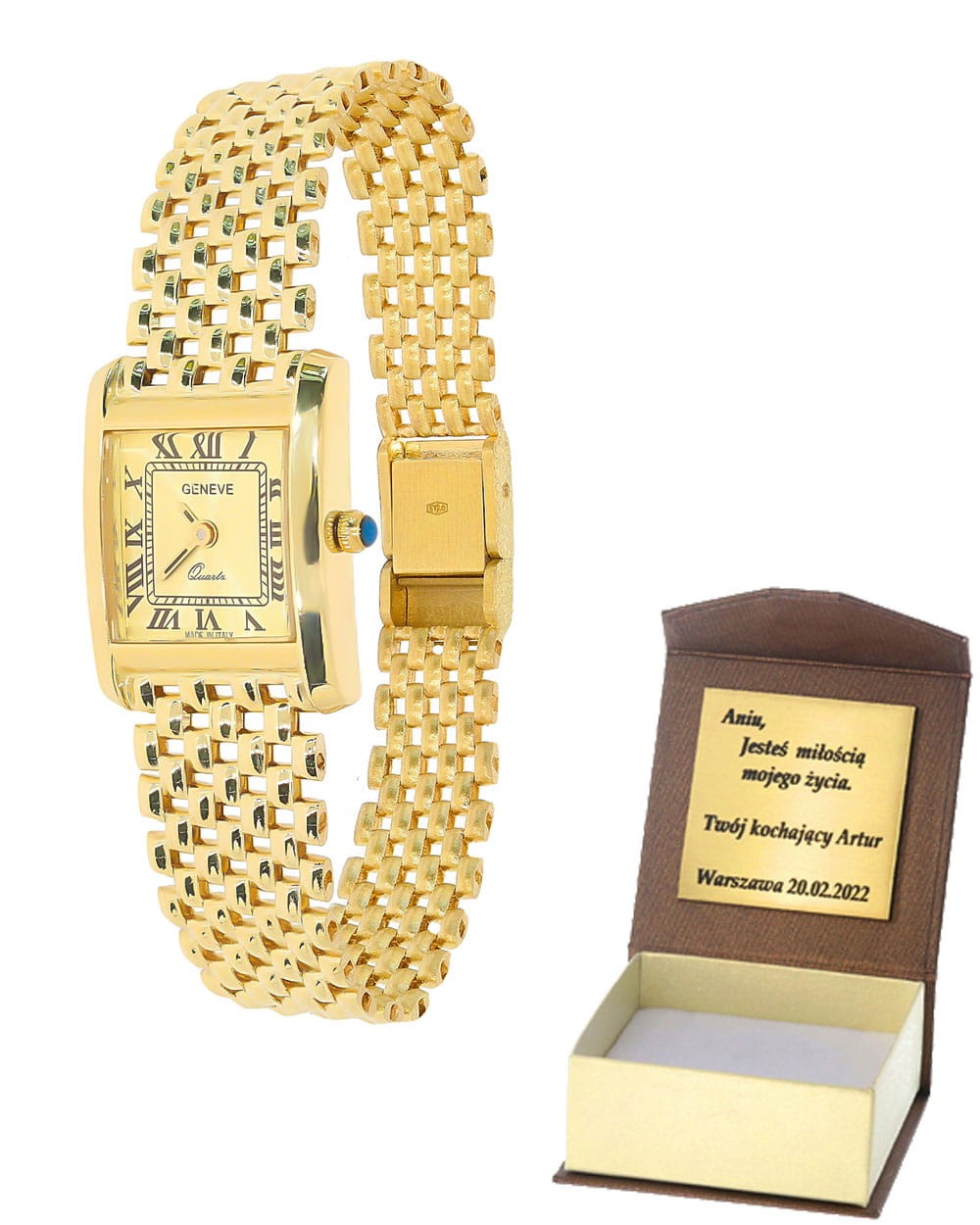 Złoty zegarek geneve Próby 585