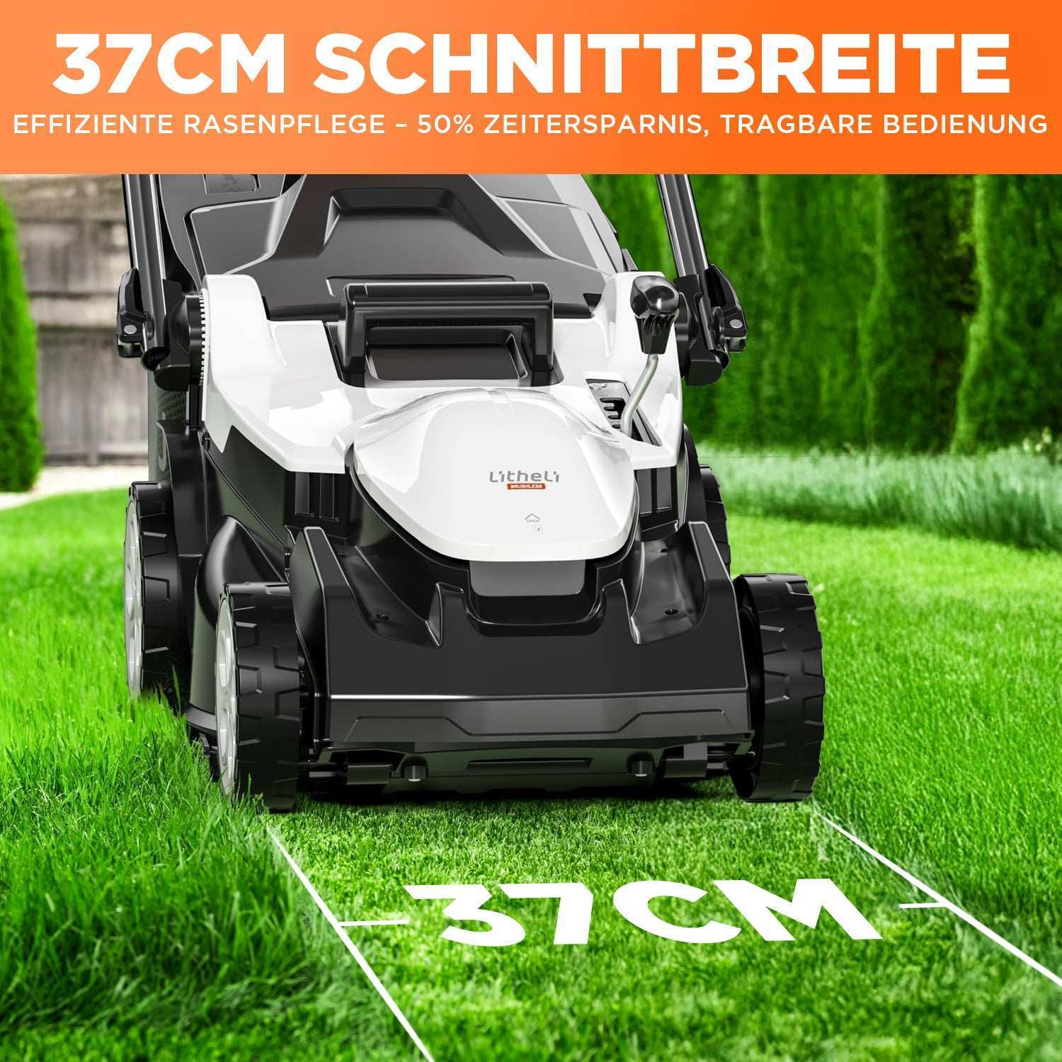 2025 U20 2 x 20V 37 cm Borstelloze Grasmaaier | Inclusief 2 �� 4,0 Ah en 2 �� 4,0 Ah SE-accu��s | Moeiteloos maaien van gazons tot 600 m2