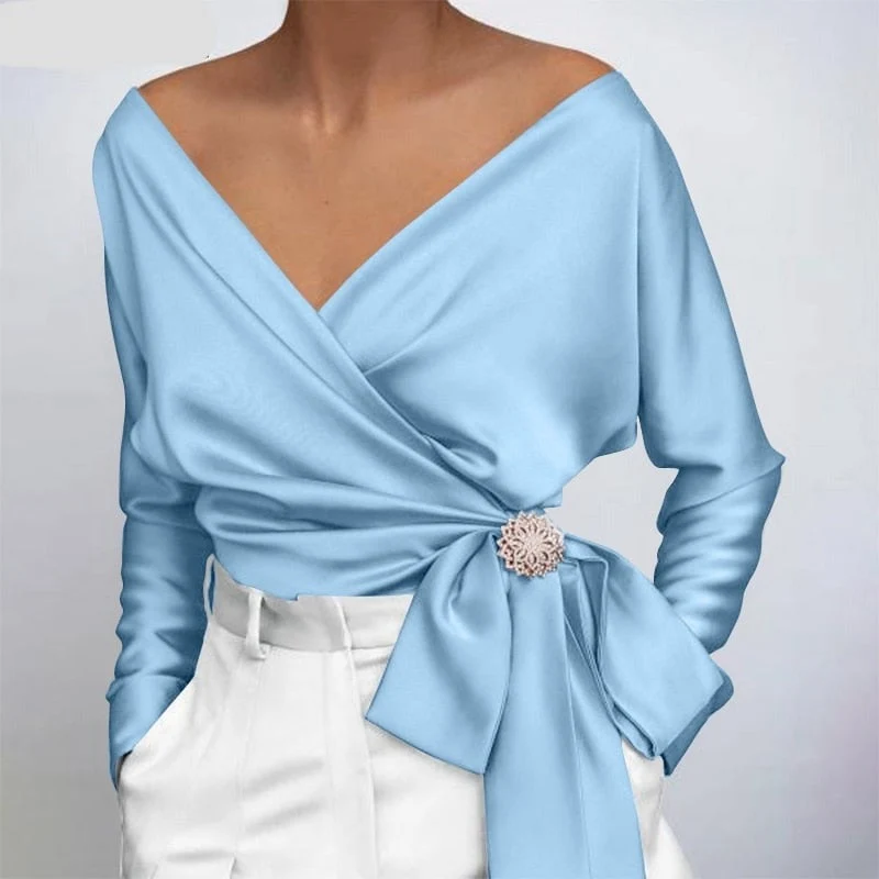 Davina - glatter, gl?nzender Stoffnbluse