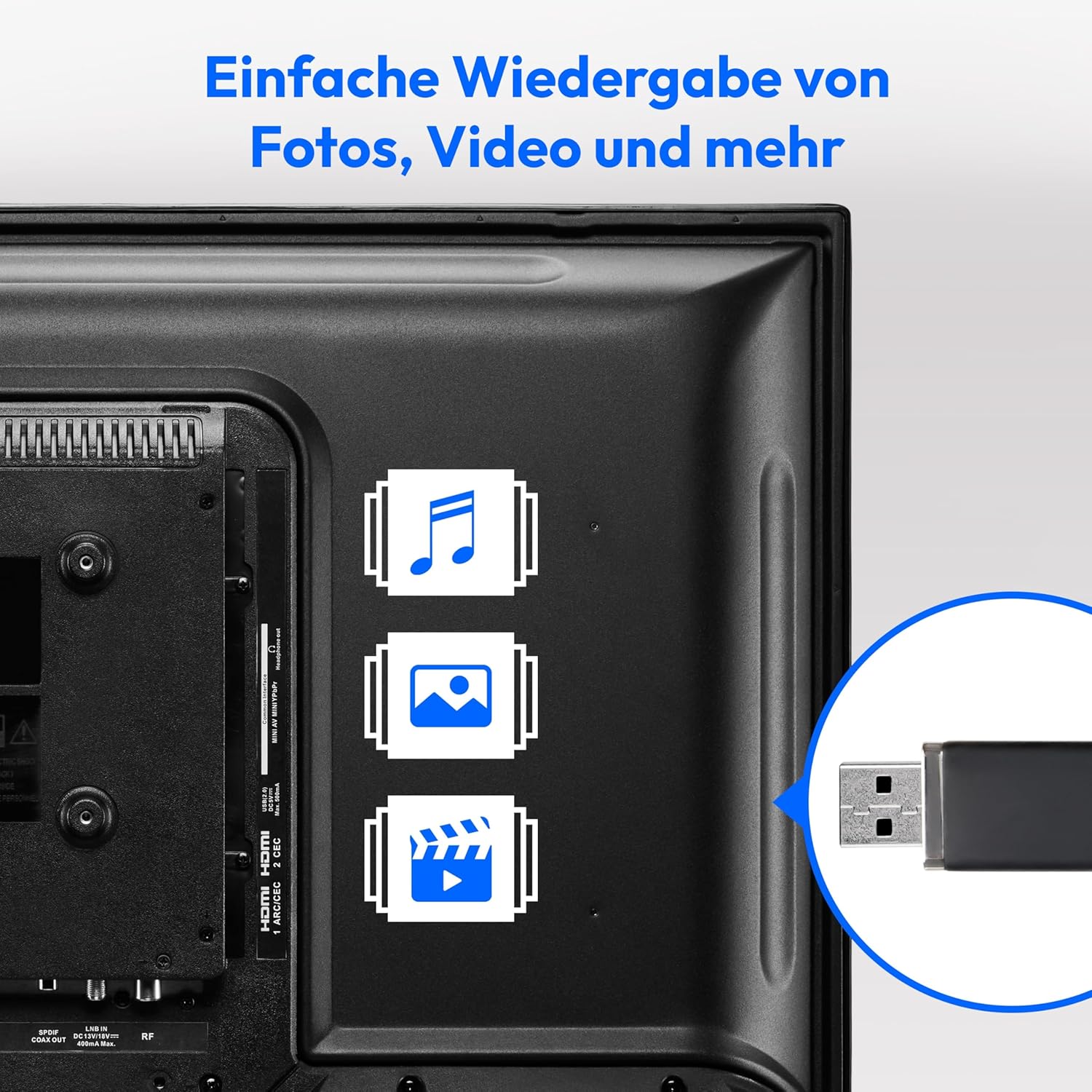MEDION 100,3 cm (40 Zoll) Full HD Fernseher (integrierter DVD-Player, Triple Tuner Receiver DVB-T2 DVB-C DVB-S2, 2 x HDMI, USB, Sleeptimer, Mediaplayer, VESA, CI+, MD 840001)