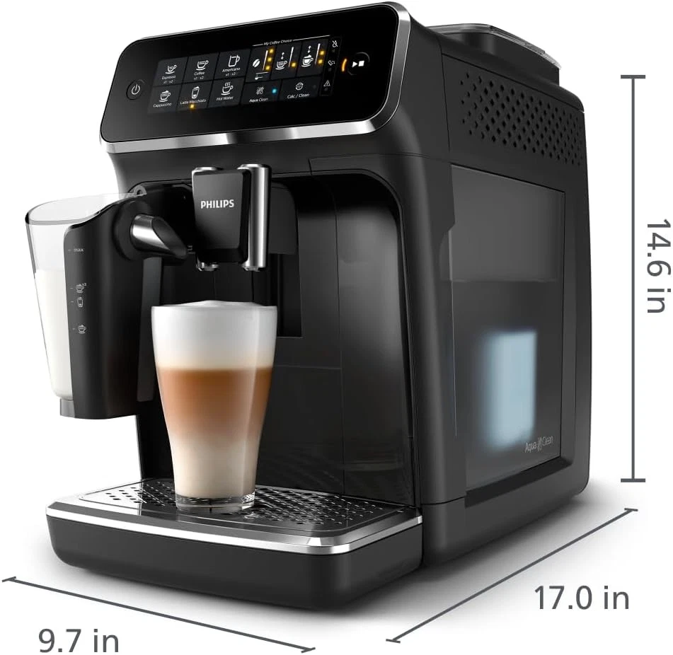 2025 Philips 3200 Series Volautomatische Espresso Machine met LatteGo Melksysteem ?C Zwart