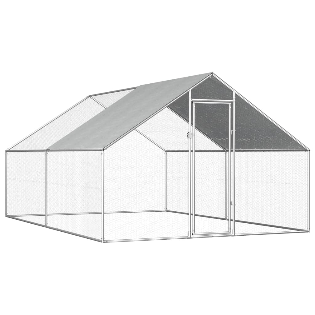 2025 H��hnerkooi kippenren staal 2,75 x 4 x 1,92 m ren buitenkooi dierenkooi pluimveestal