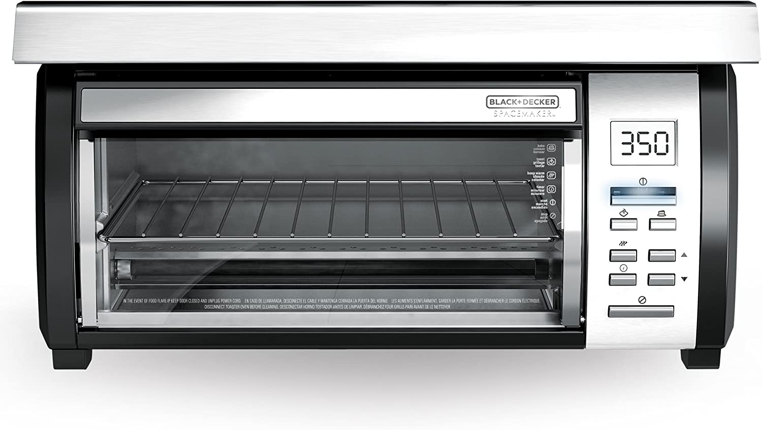 BLACK+DECKER SpaceMaker Under-Counter Toaster Oven, Digital Controls, Black/Stainless Steel, Fits 9��� Pizza or 4 Slices