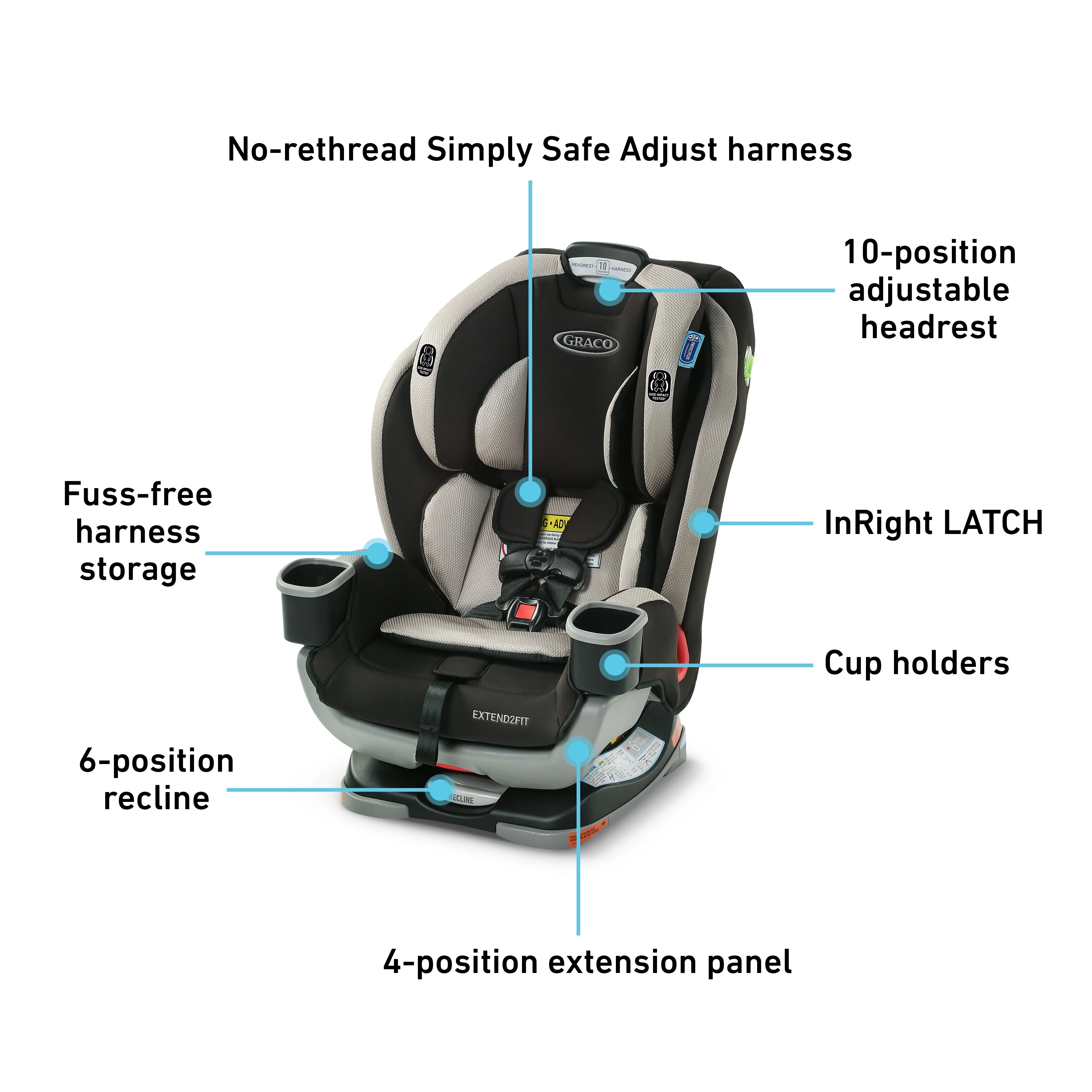Graco Extend2Fit® 3-in-1 Car Seat, Stocklyn