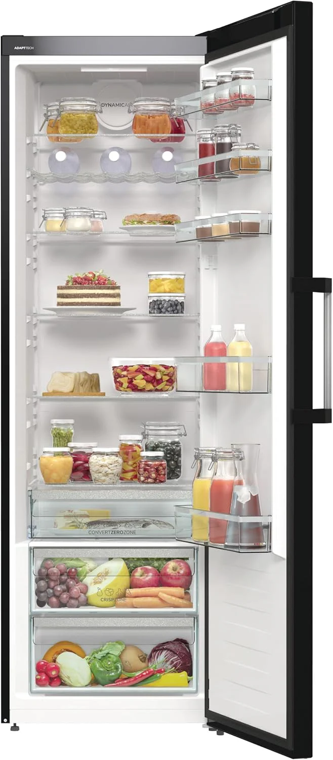 Gorenje R 619 DAXL6 Koelkast/AdaptTech/FreshZone/Snelkoelfunctie/Ventilatiekoelsysteem/LED Display/398l/185cm/EEK D/Roestvrij staal