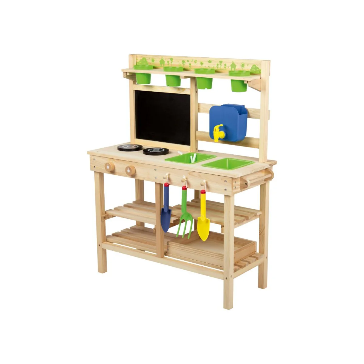 Playtive buitenkeuken, stabiele constructie van echt hout - B-keus zeer goed