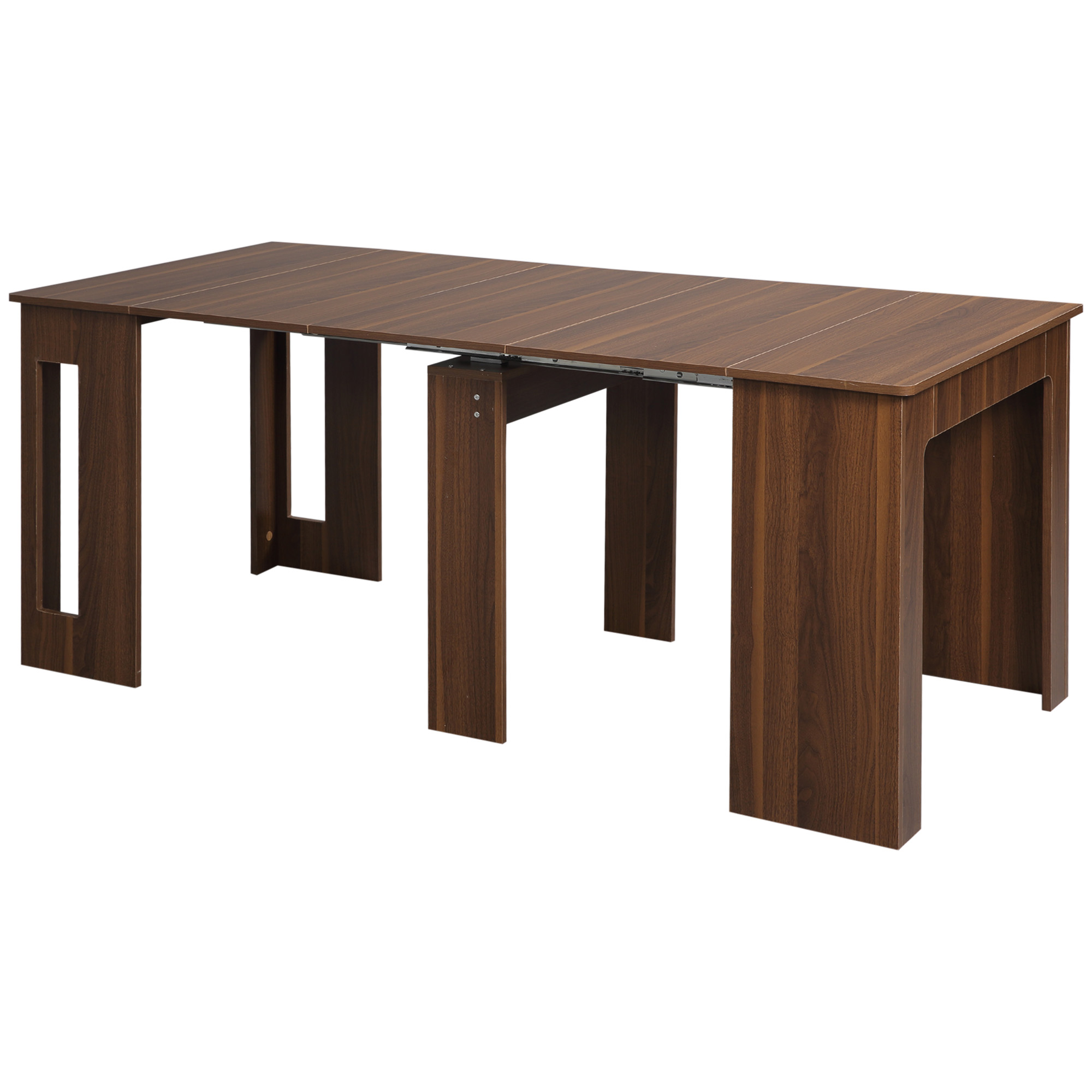 Uitklapbare Uitschuifbare Eettafel - Mobiele Eettafel - Modern Ontwerp - 180cm x 85cm x 75cm - Bruin