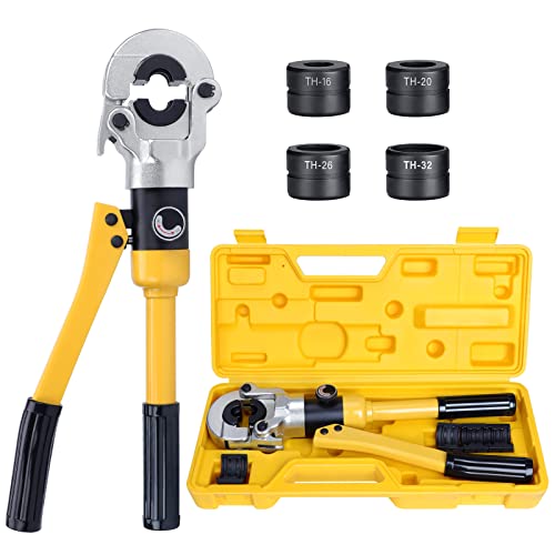 HSEAMALL Utensili di crimpatura idraulici per tubi, pinze a pressione per tubi in alluminio plastica con stampi TH 16 20 26 32 mm² : Amazon.it: Fai da te