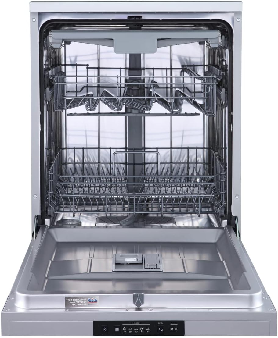 Gorenje GS 620 C10S Freistehender Geschirrspüler/ 60cm / 14 Maßgedecke / 3 Körbe / 5 Programme/Inverter PowerDrive Motor/SpeedWash/TotalDry/vollständiger Überlaufschutz/Grau Metallic