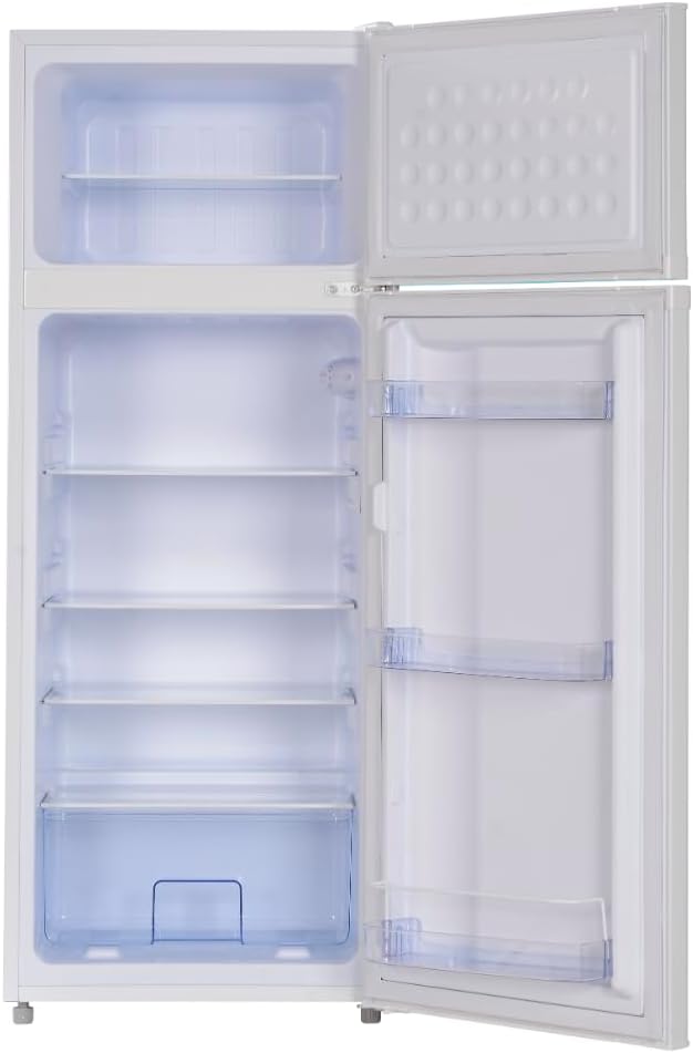 METRO Professional aro Réfrigérateur combiné DFZW1450E, PCM, 55 x 57 x 141 cm, 162 L, avec congélateur (44 L), 3 étagères réglables, blanc