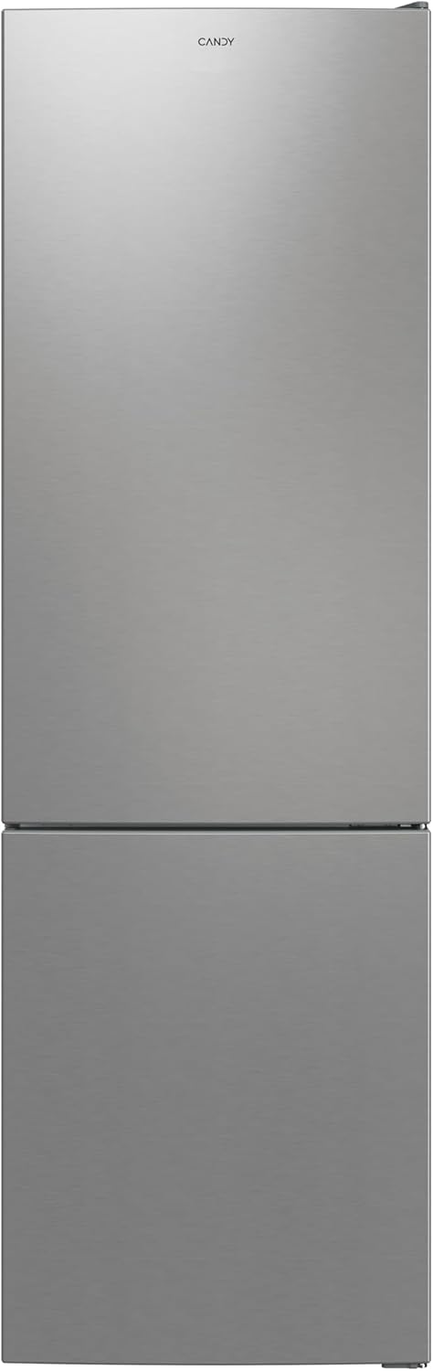 Candy CCT3L517ES Réfrigérateur combiné - Pose libre, Hauteur : 1,77 m, 260 L, 2 portes réversibles, Low Frost, LED, 39 dB, Argent, Classe E