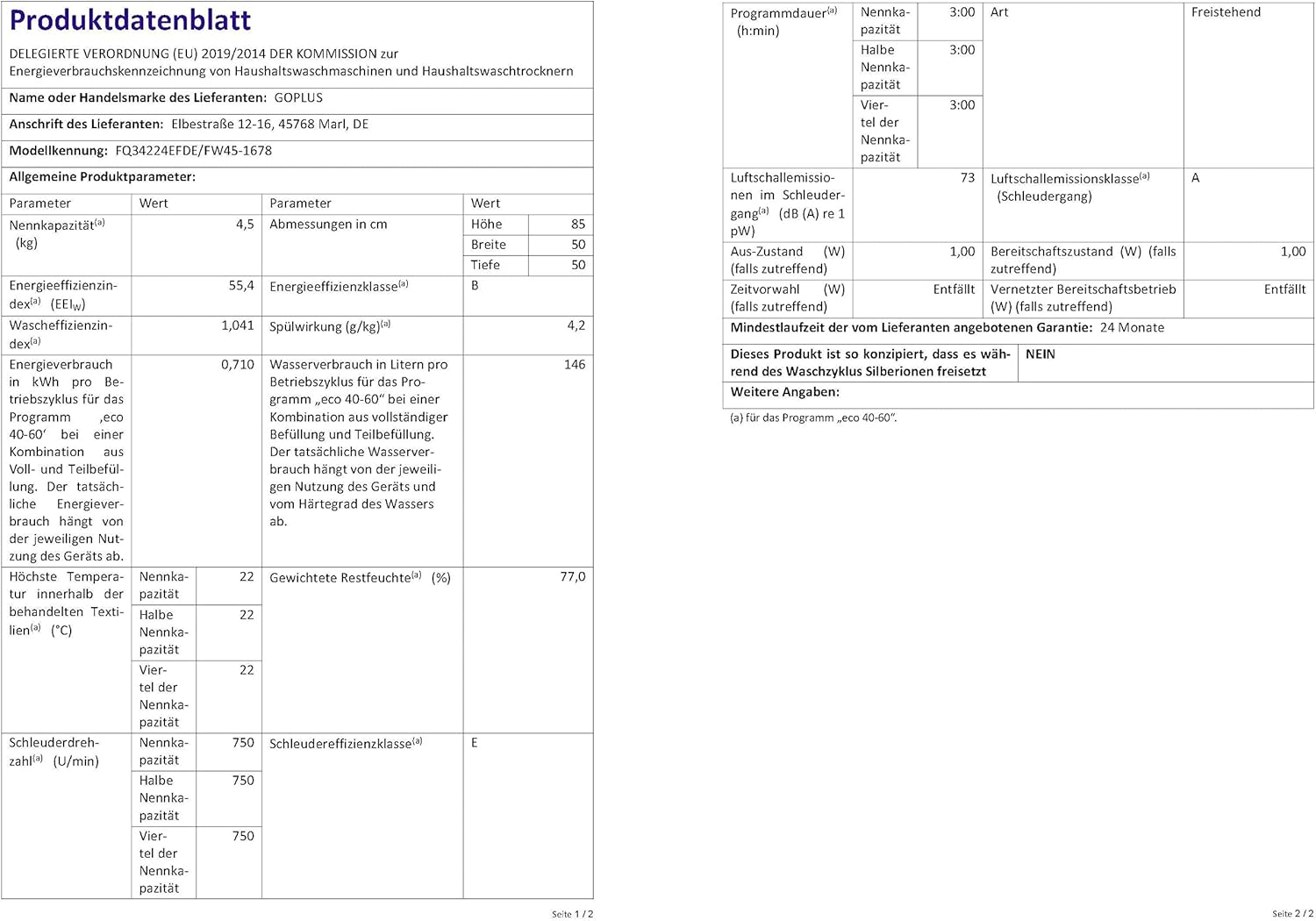 GOPLUS Waschmaschine Vollautomat 4,5 KG, Waschvollautomat mit Schleuder, 10 Programme, LED Dispaly, inkl. Ablaufpumpe, Toplader Waschmaschine ideal für Apartments und Wohnmobile, 50 x 50 x 85 cm