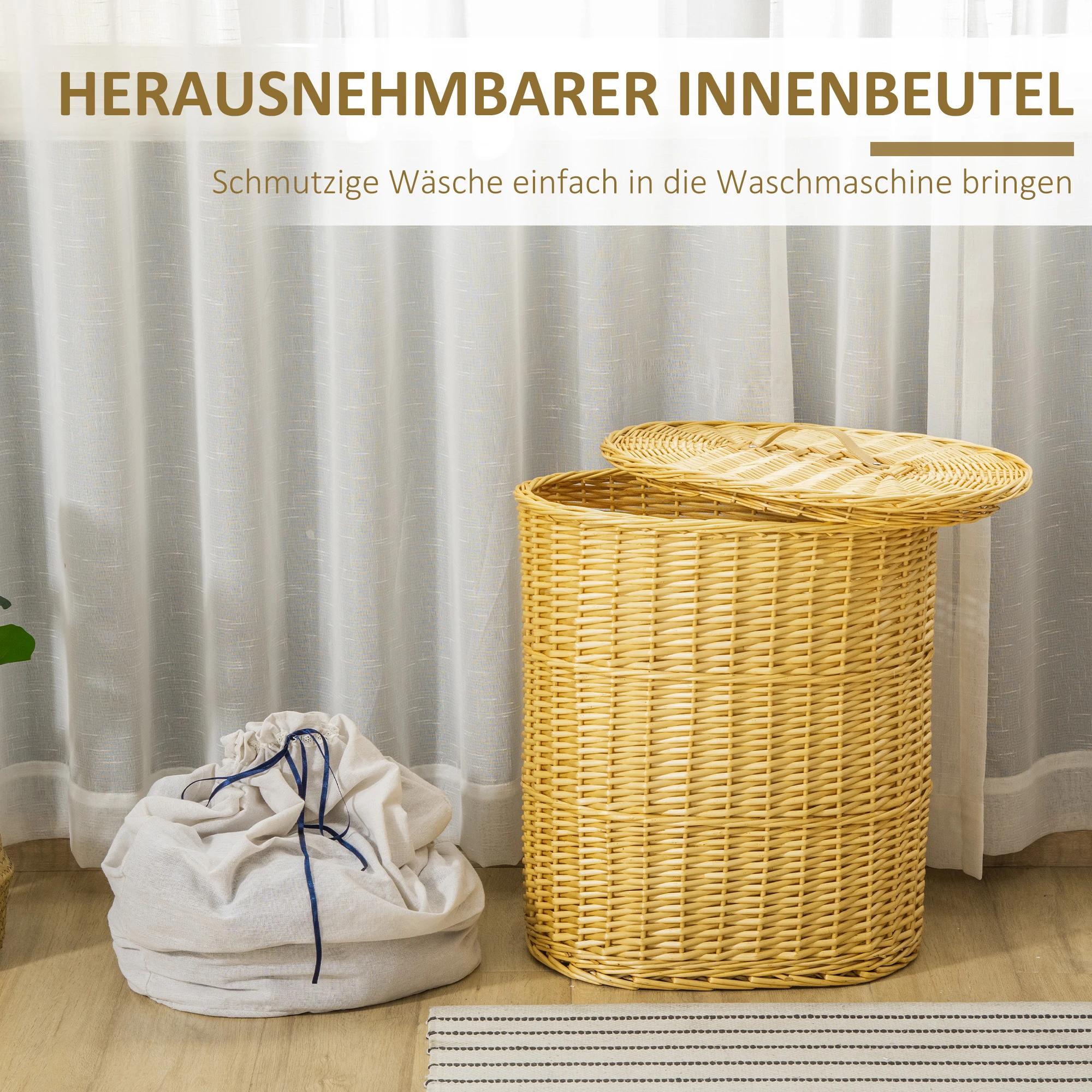 rieten wasmand 51cm x 38cm x 57cm