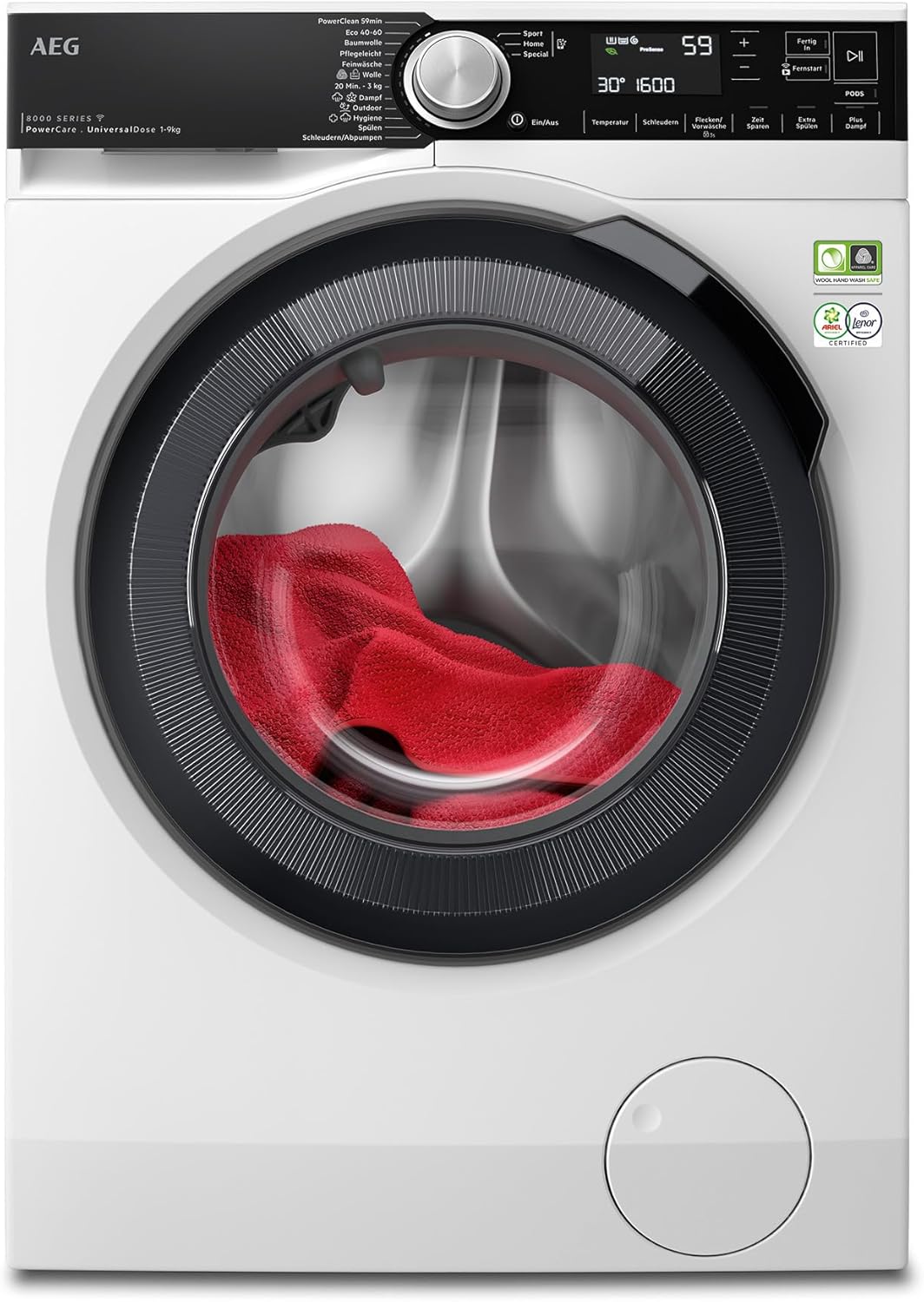 AEG L6FBG51470 Waschmaschine / Serie 6000 mit ProSense / Testsieger der Stiftung Warentest / 7,0 kg / Leise / Mengenautomatik / Nachlegefunktion / Kindersicherung / Wasserstopp / 1400 U/min