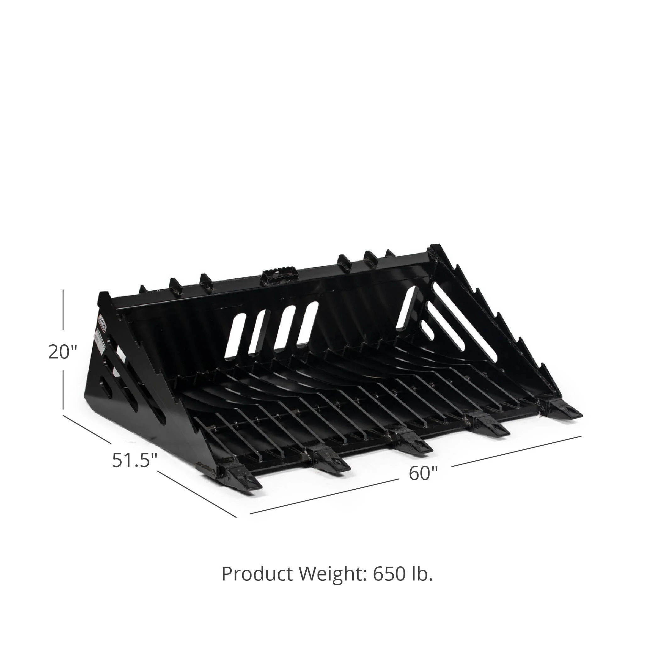 2025 Titan Attachments Skeleton Bucket voor Stenen van 60