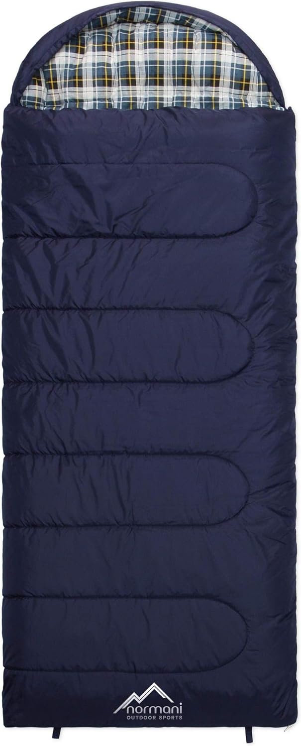 normani 4-in-1-Funktion Extrem Outdoor Schlafsack 'Antarctica' aus Nylon Rip-Stop mit 500 + 250 g/m² Hollow Fiber Füllung 220 x 90 cm