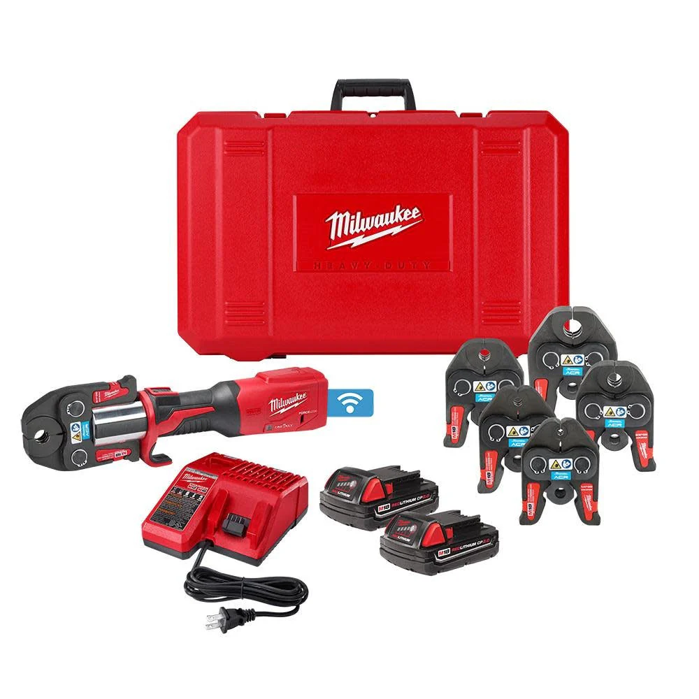 Milwaukee M18 FORCE LOGIC crimping tool with ONE-KEY and 1/2
