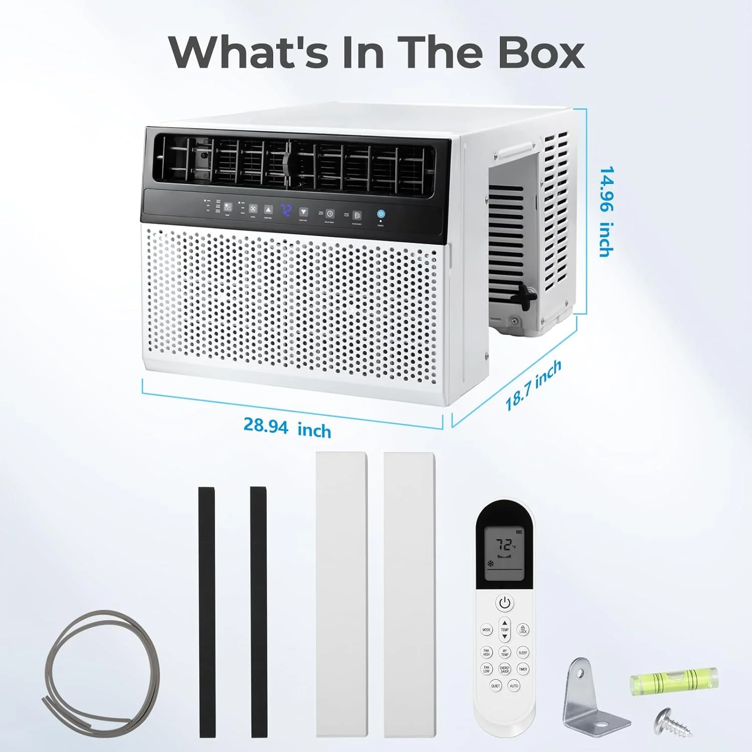 U-Shaped Window Air Conditioner, 12000BTU Window AC Unit, Cools up to 550 sq. ft., 6 Modes, Saddle Shape Window AC Unit, Full Window View, Energy Efficient
