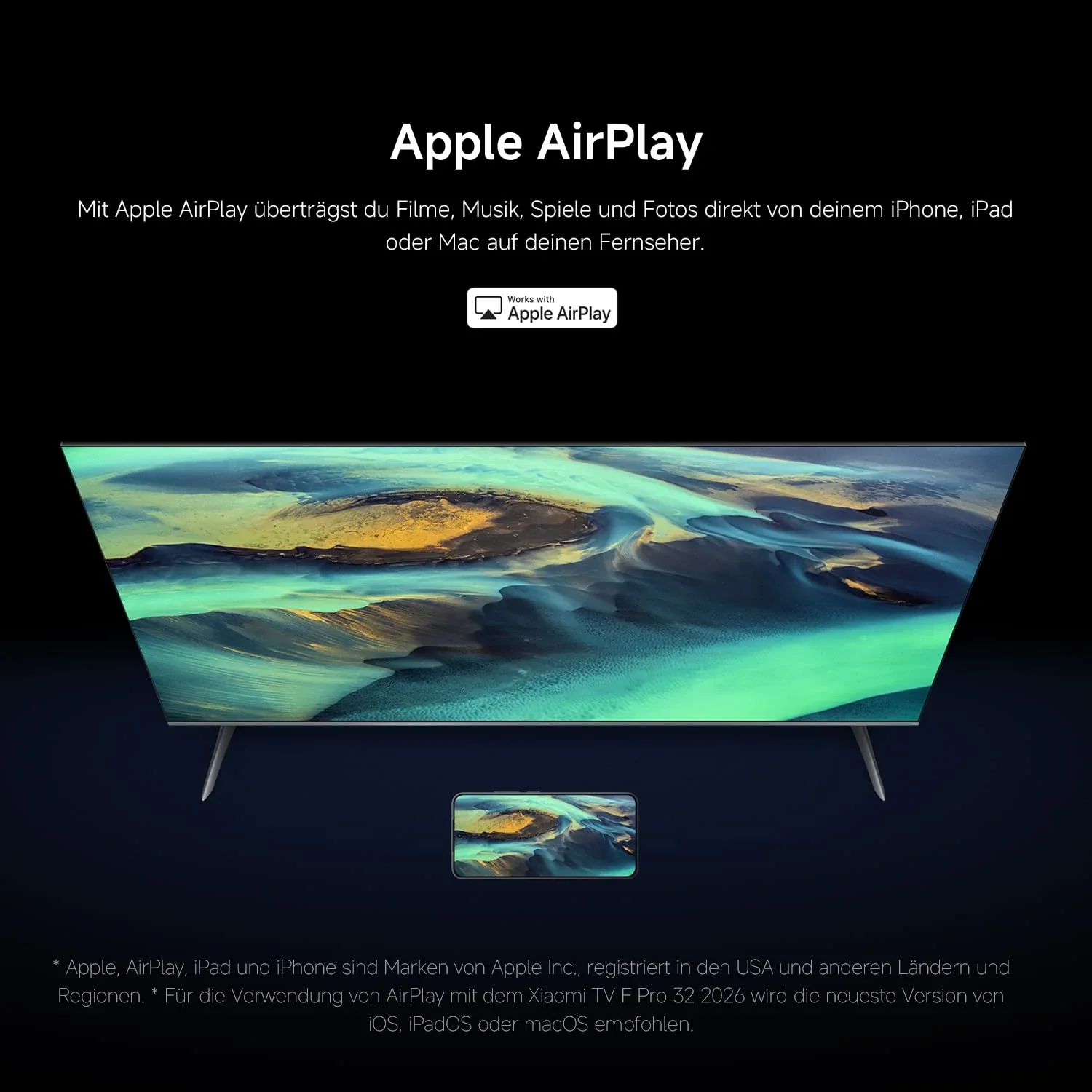 Xiaomi TV F Pro 32, 32 inch (81 cm), QLED, Smart TV, Fire OS7, Triple Tuner DVB-C/S/S2/T/T2, Dolby Audio?, DTS Virtual:X, DTS-HD, spraakbediening met Alexa, compatibel met Apple AirPlay