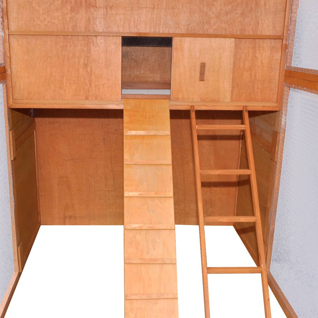 2025 Houten kippenhok van dennenhout 295 x 163 x 170 cm met nestkast en ren