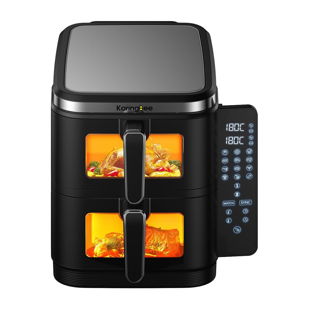 Frytkownica dwukomorowa KaringBee ZHAF-960AP, 2800 W, 2 x 5,5 l, czarna
