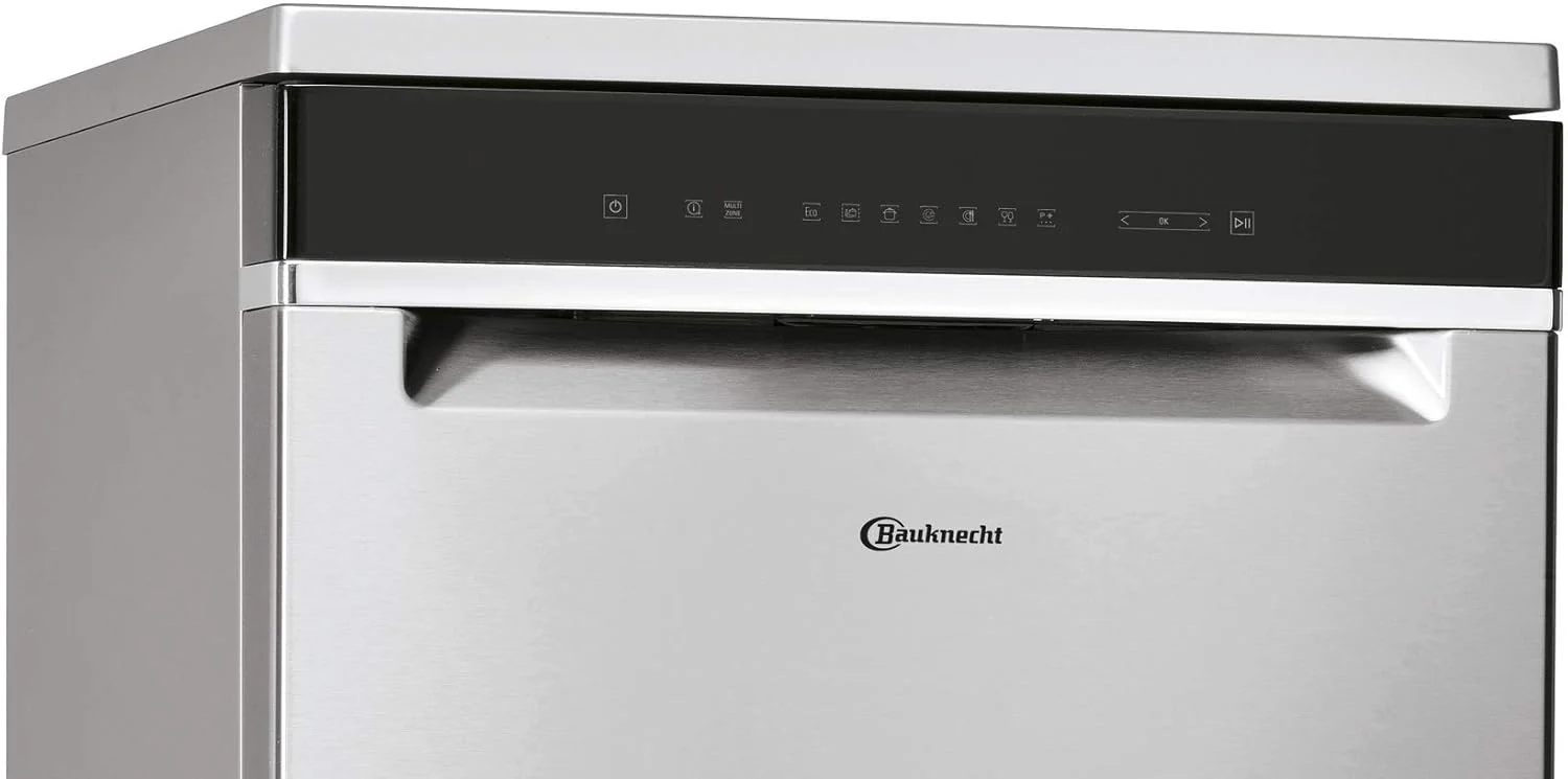 Bauknecht B7F HP43 XA Vrijstaande vaatwasser/ 60 cm/ 15 couverts/ PowerClean Pro-Effectieve hogedruksproeiers/ Natural Dry-Automatische deuropening-Betere droging/ Maxi Space-Meer binnenruimte